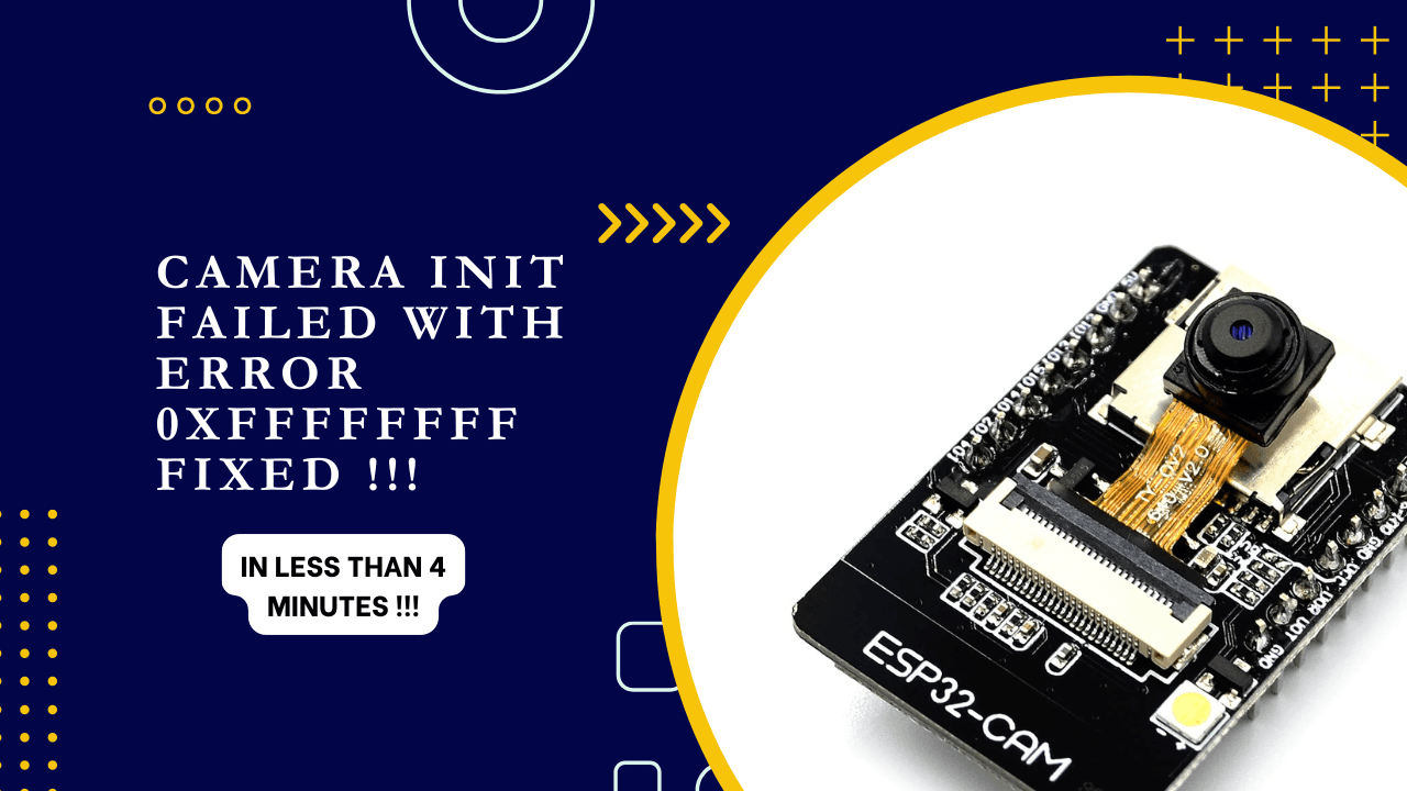 ESP32-CAM: “Camera init failed (0xFFFFFFFF)” — Root Cause & Fix